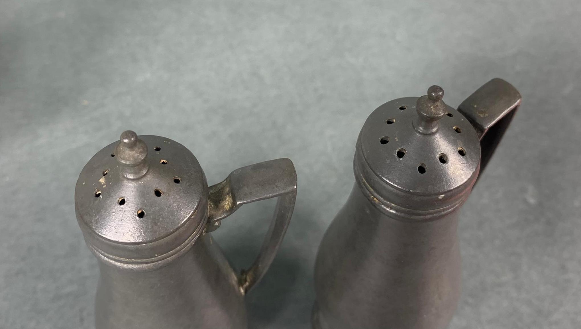 Group of Antique Pewter Salt & Pepper Shakers