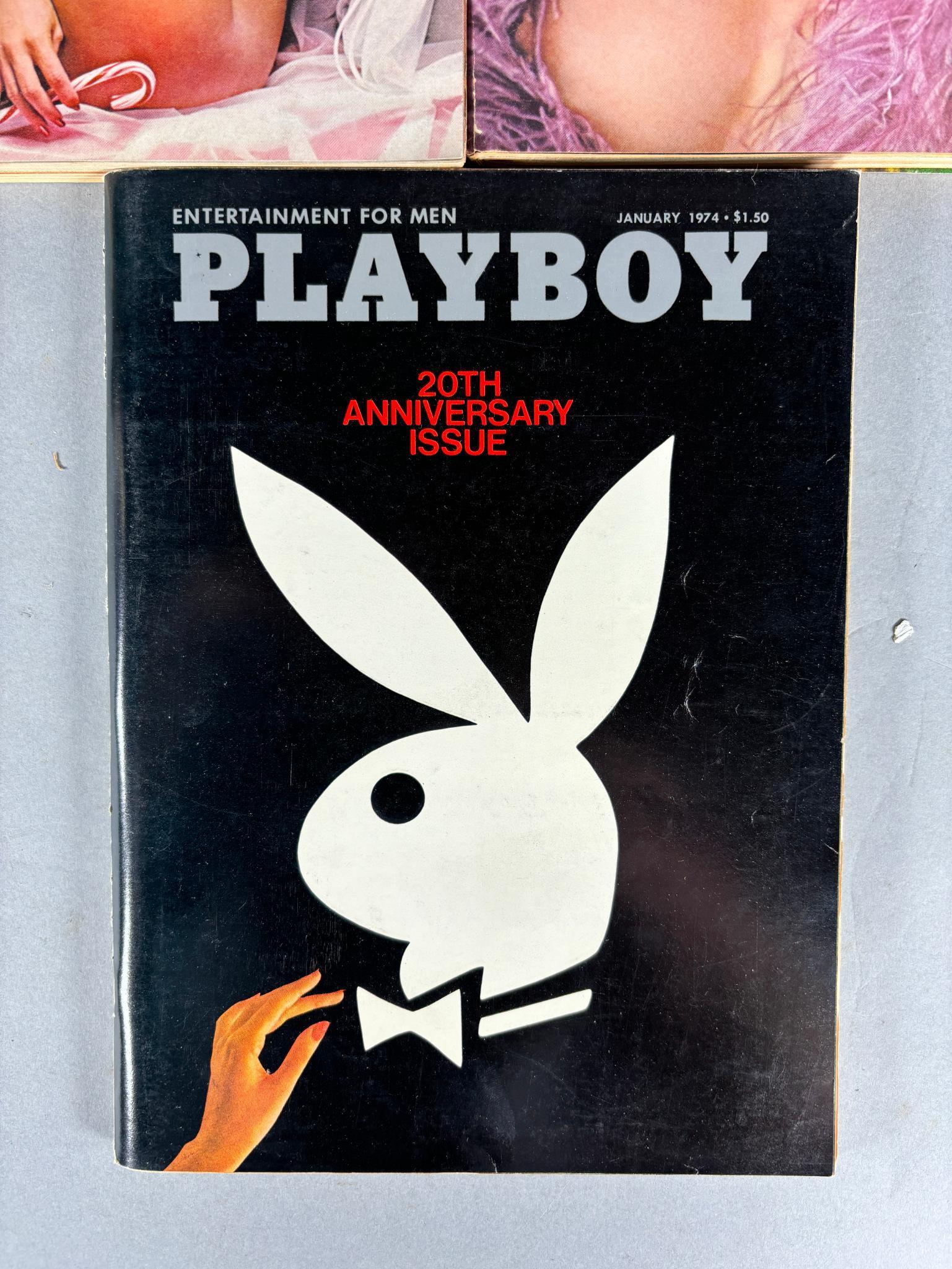 3 Vintage 1974 Playboy Magazines