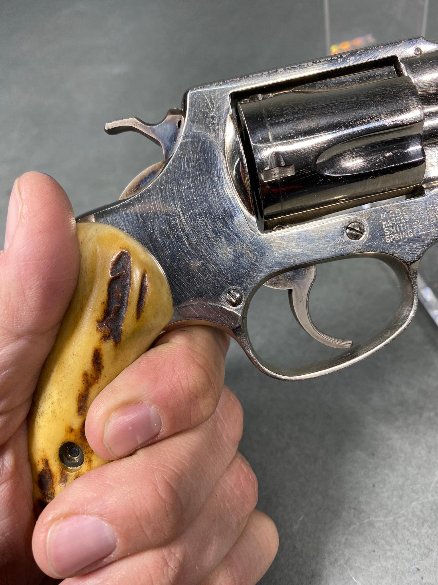 Smith & Wesson Pre 36 Baby Chief Revolver Stag Handles