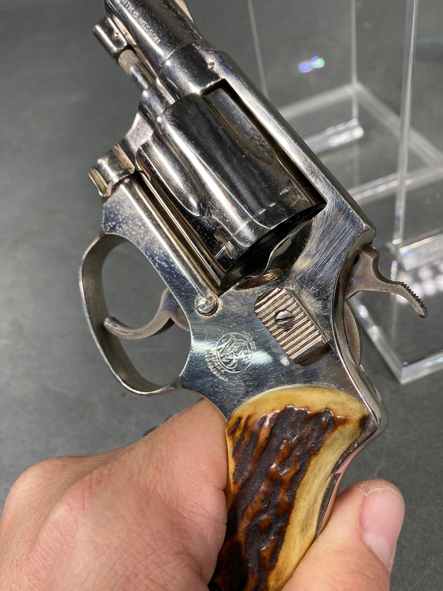 Smith & Wesson Pre 36 Baby Chief Revolver Stag Handles