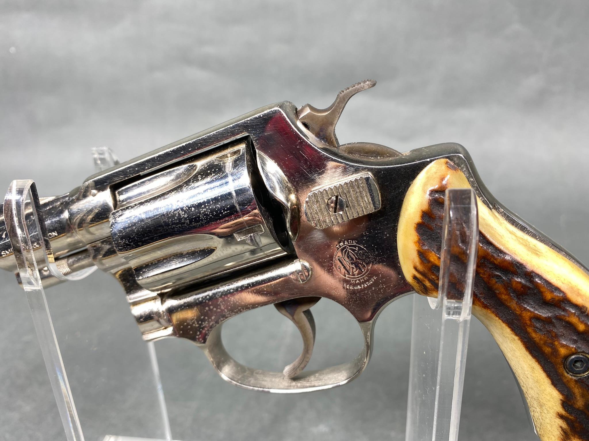 Smith & Wesson Pre 36 Baby Chief Revolver Stag Handles