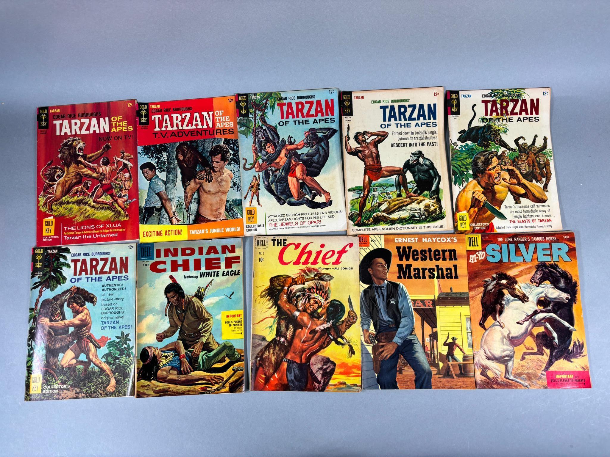 20 Comic Books - 10 cent, 20 cent, 50 cent - Adventure, Tarzan, Samson