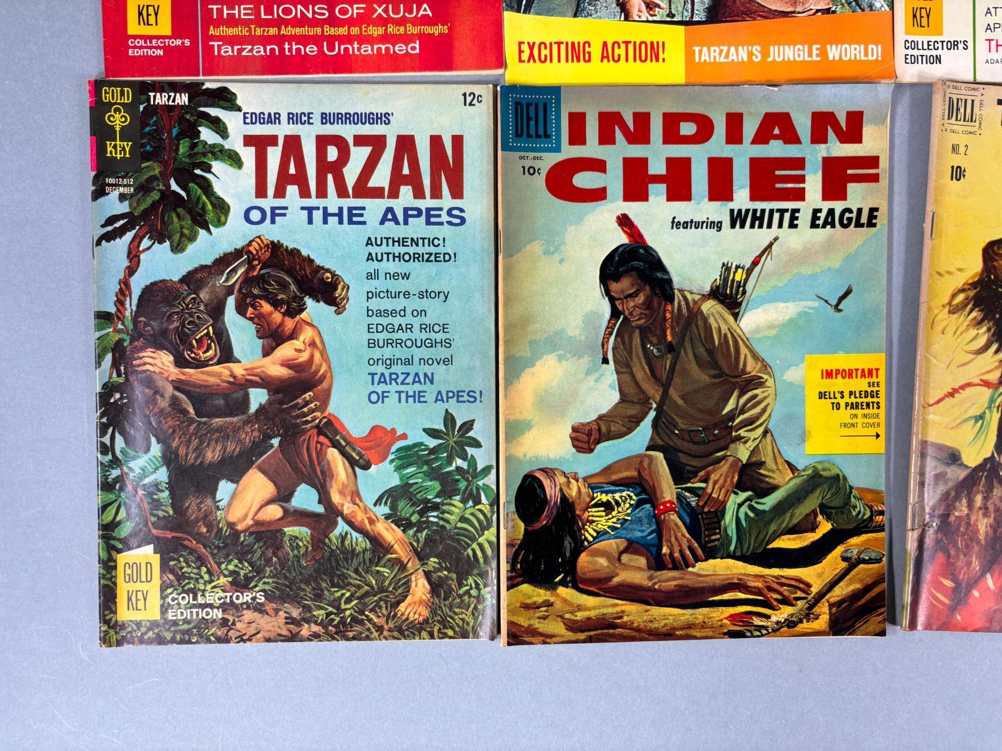 20 Comic Books - 10 cent, 20 cent, 50 cent - Adventure, Tarzan, Samson