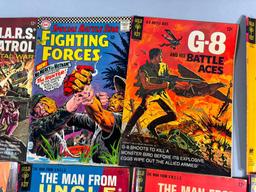 20 Comic Books, 10 cent, 12 cent, 35 cent, 60 cent - Adventure, Military, UNCLE etc