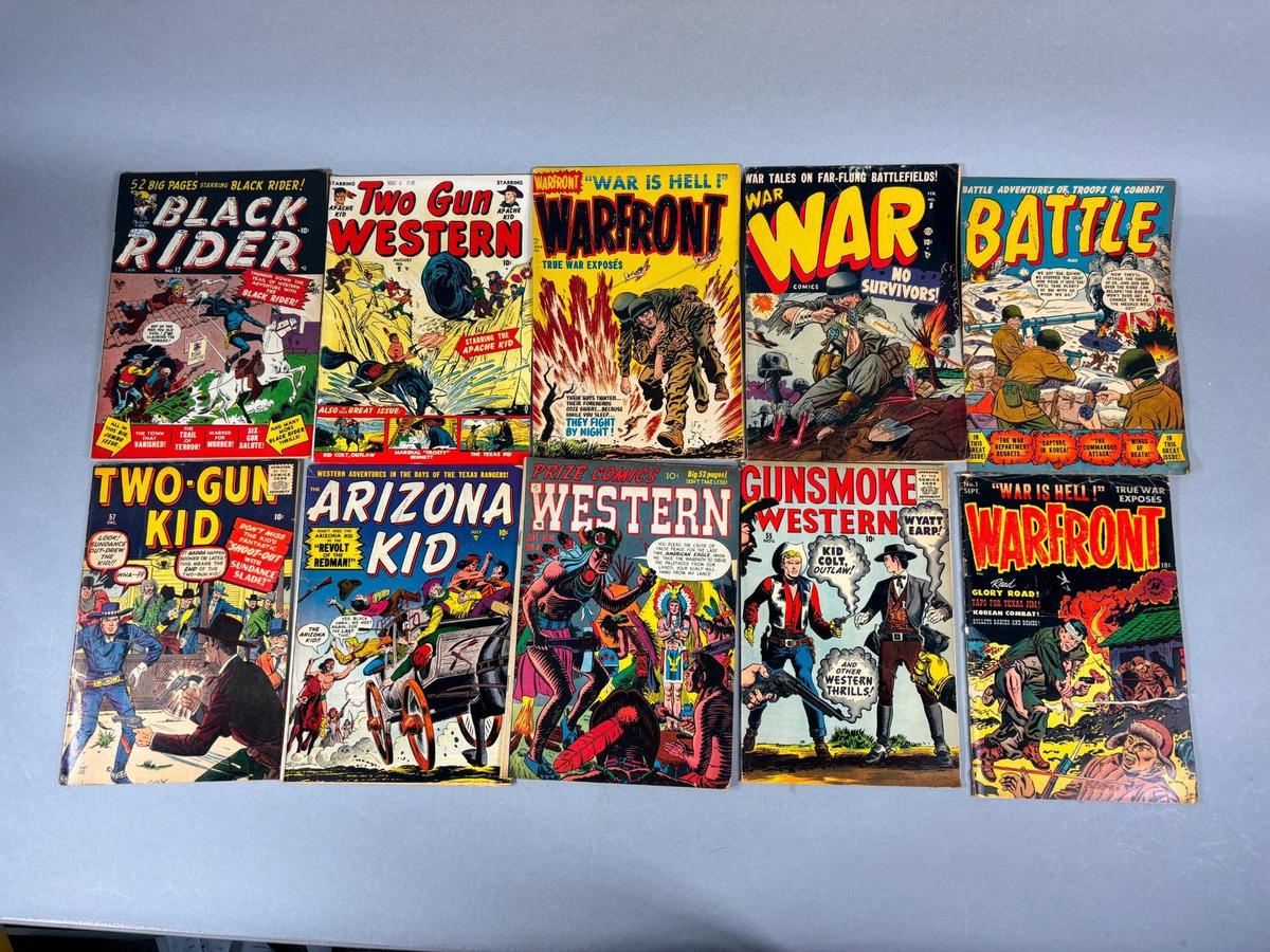 Group Lot of 10 Western & War Comic Books 10 Cents