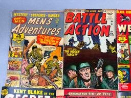 Group Lot of Vintage Comic Books Western, Military 10 cent