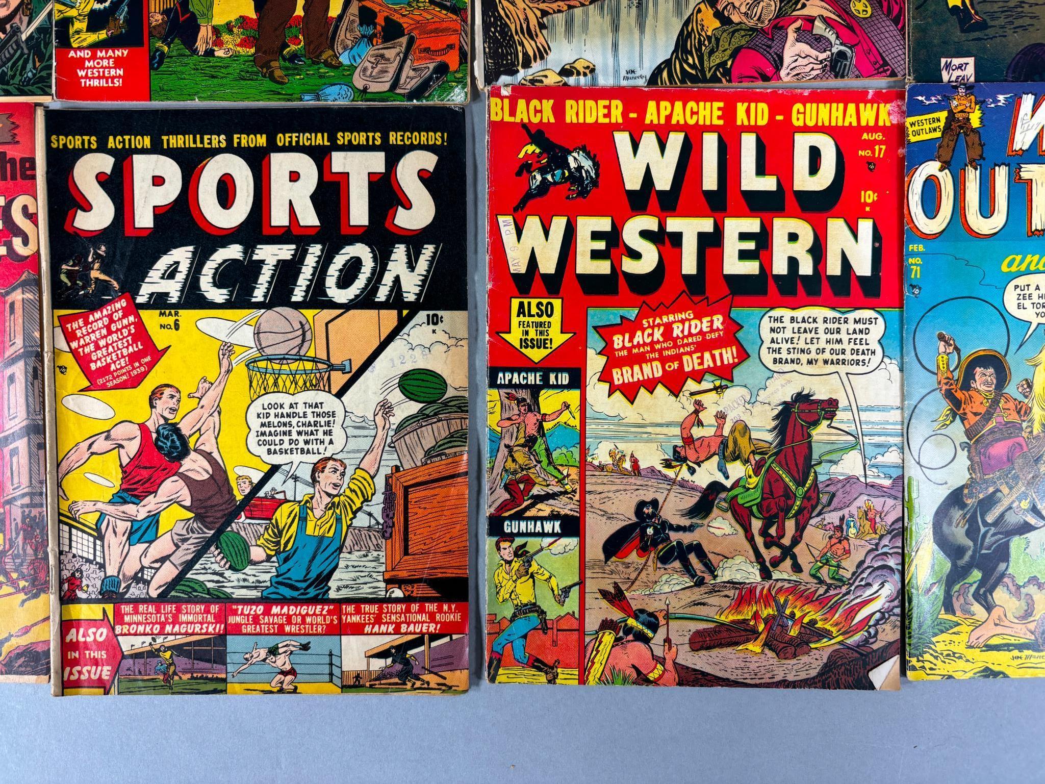 Group Lot of Vintage Comic Books Western, Military 10 cent