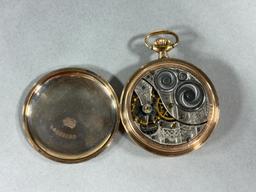 Elgin Gold Filled Pocket Watch 12 size 17 Jewels Runs