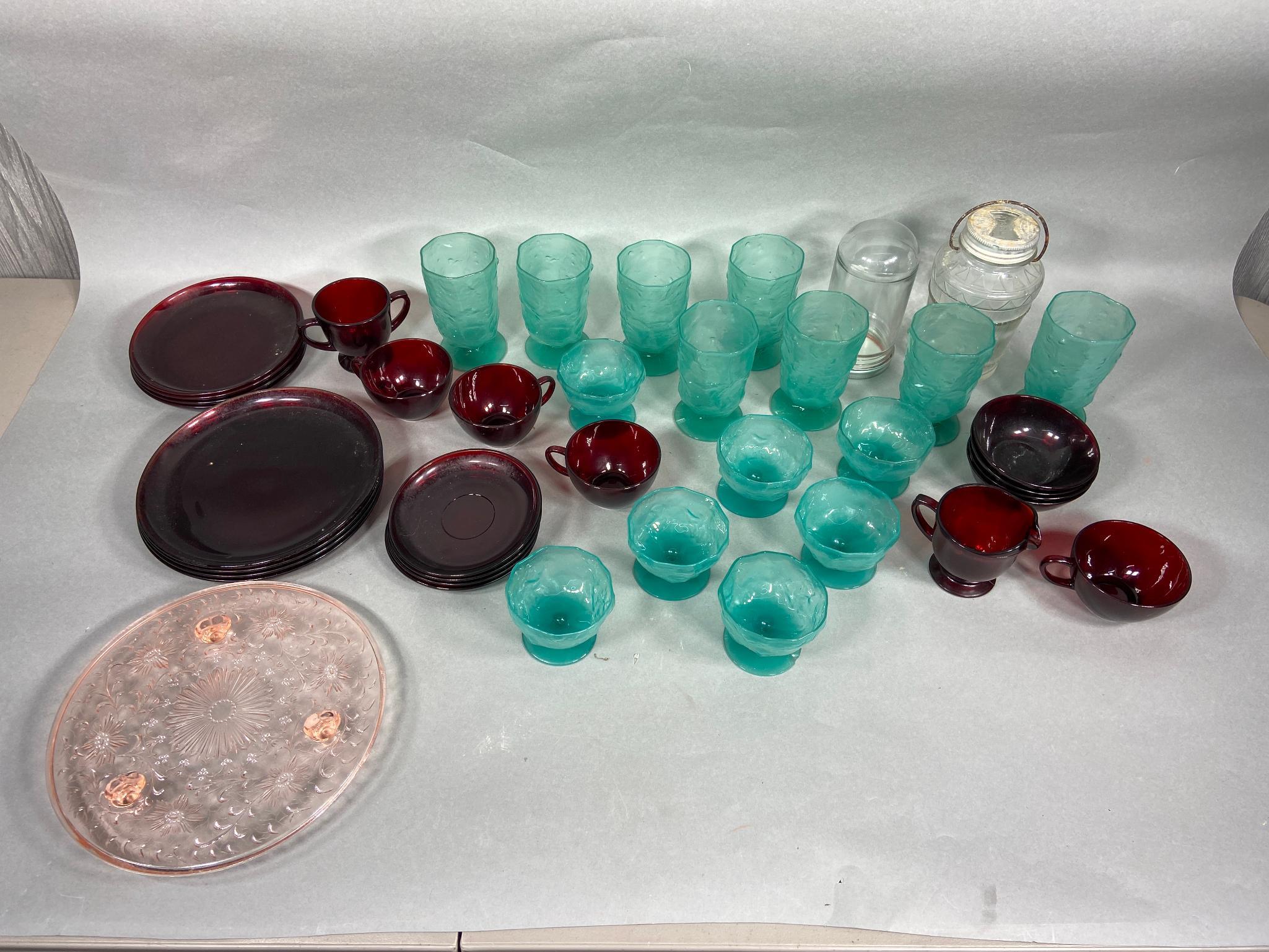 Lot of Glassware including Plates, Bowls, Cups and More