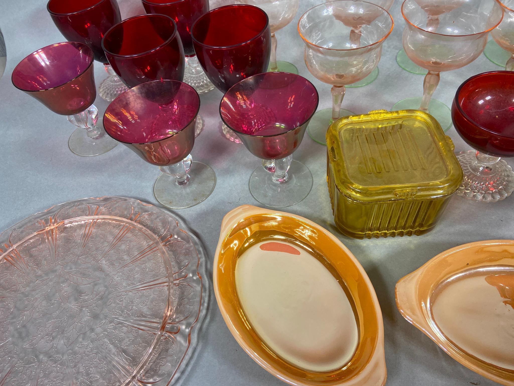 Lot of Glassware including Plates, Bowls, Cups and More