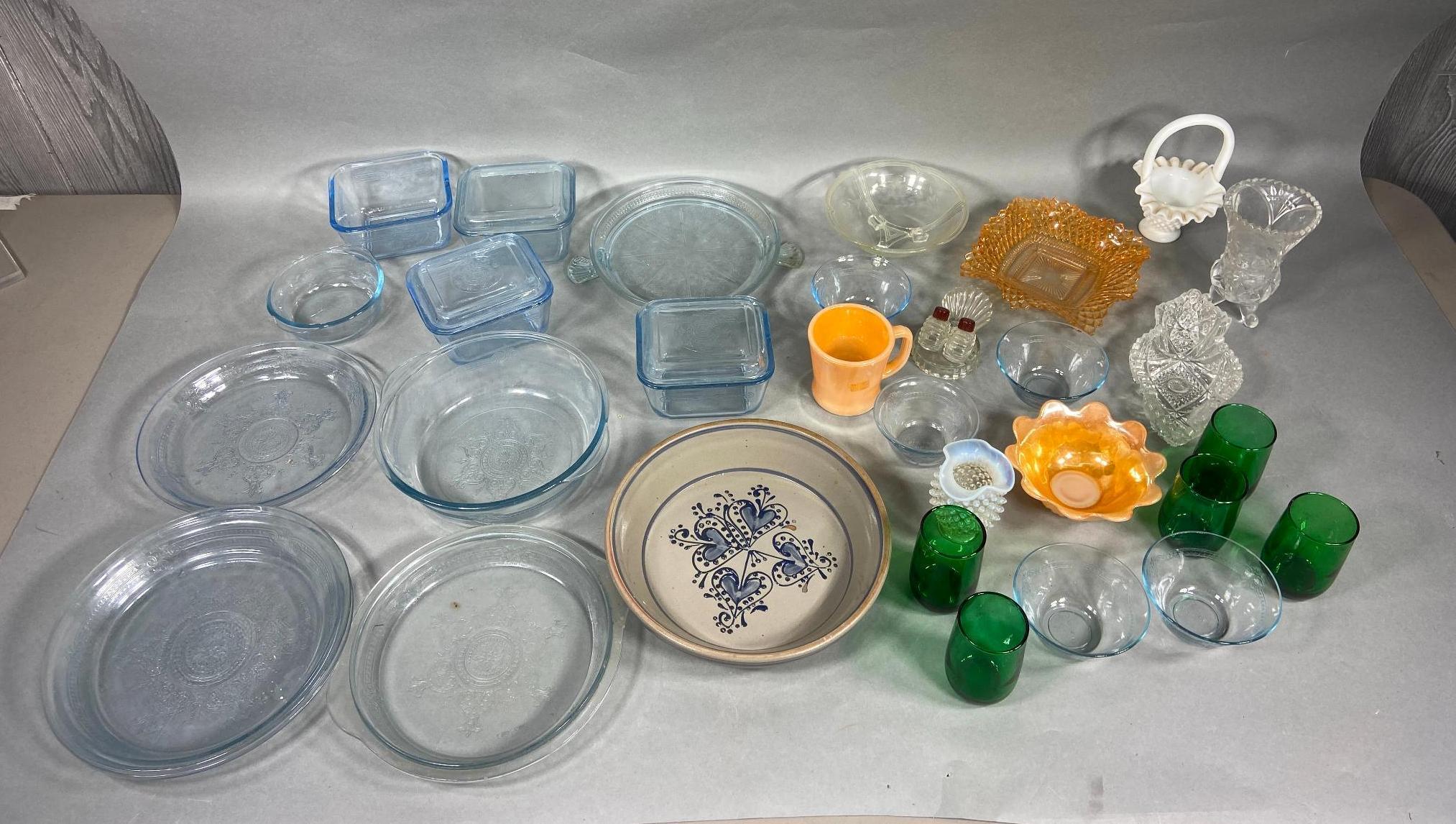 Lot of Glassware including Plates, Bowls, Cups and More