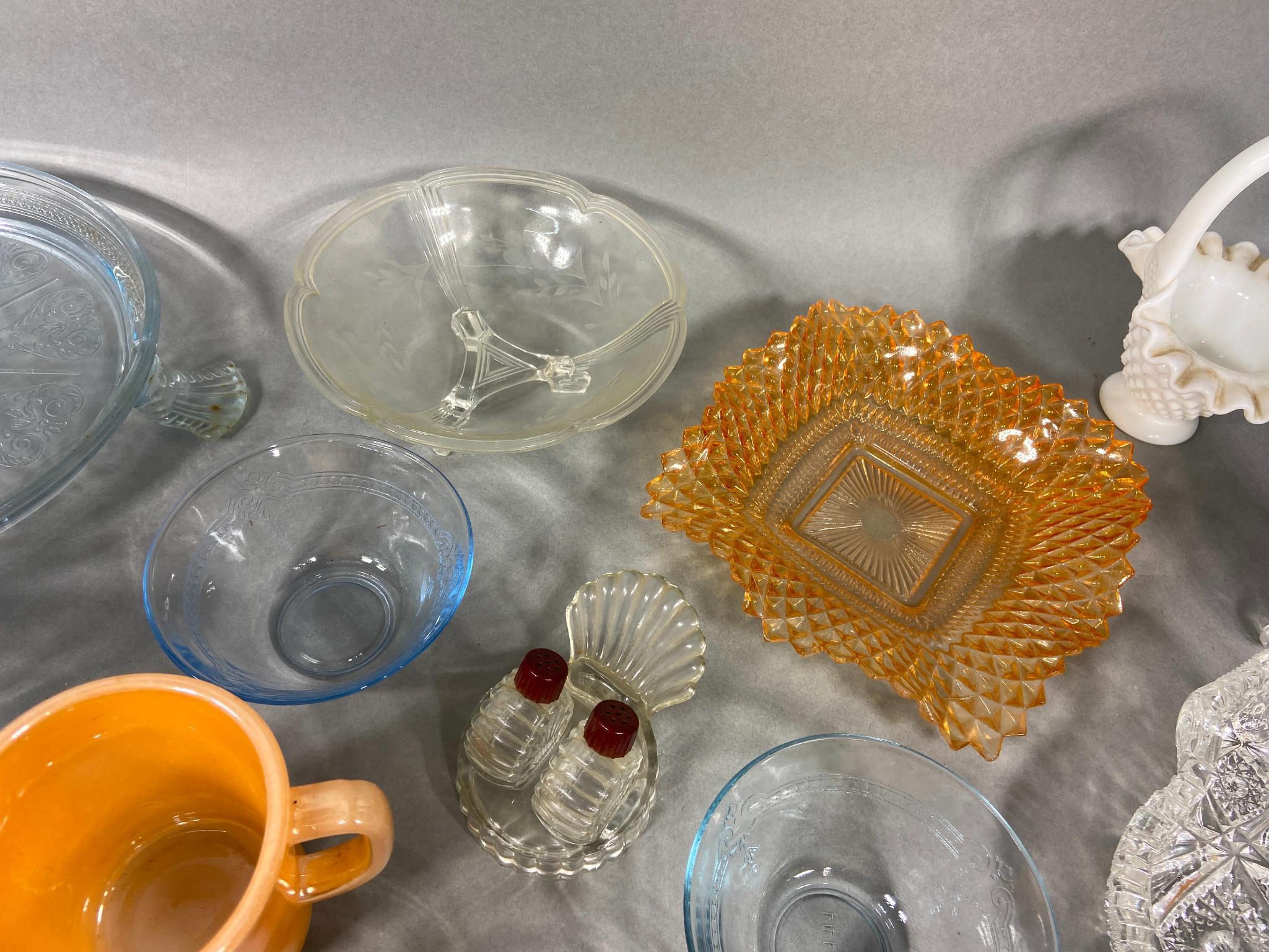 Lot of Glassware including Plates, Bowls, Cups and More