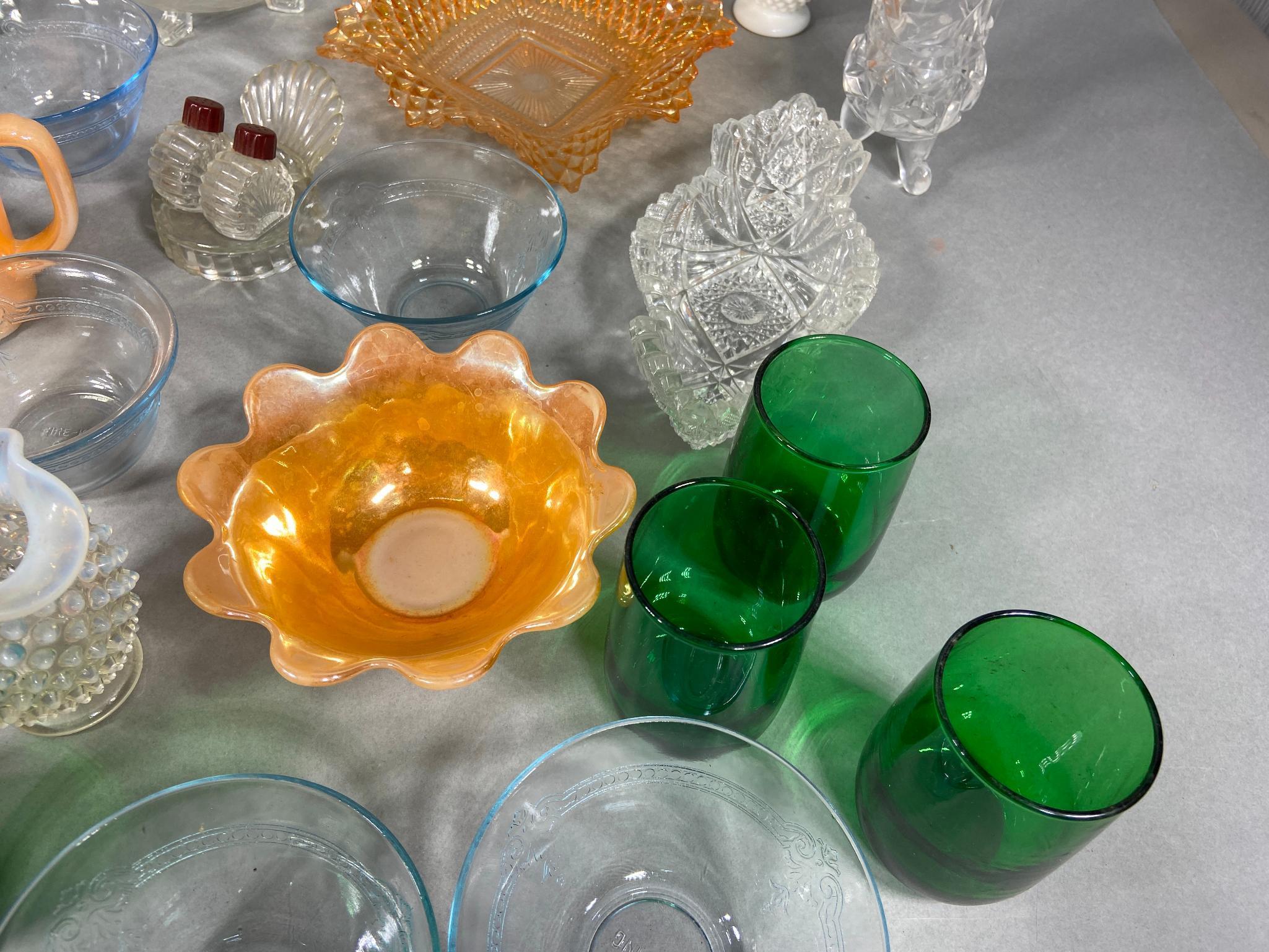 Lot of Glassware including Plates, Bowls, Cups and More