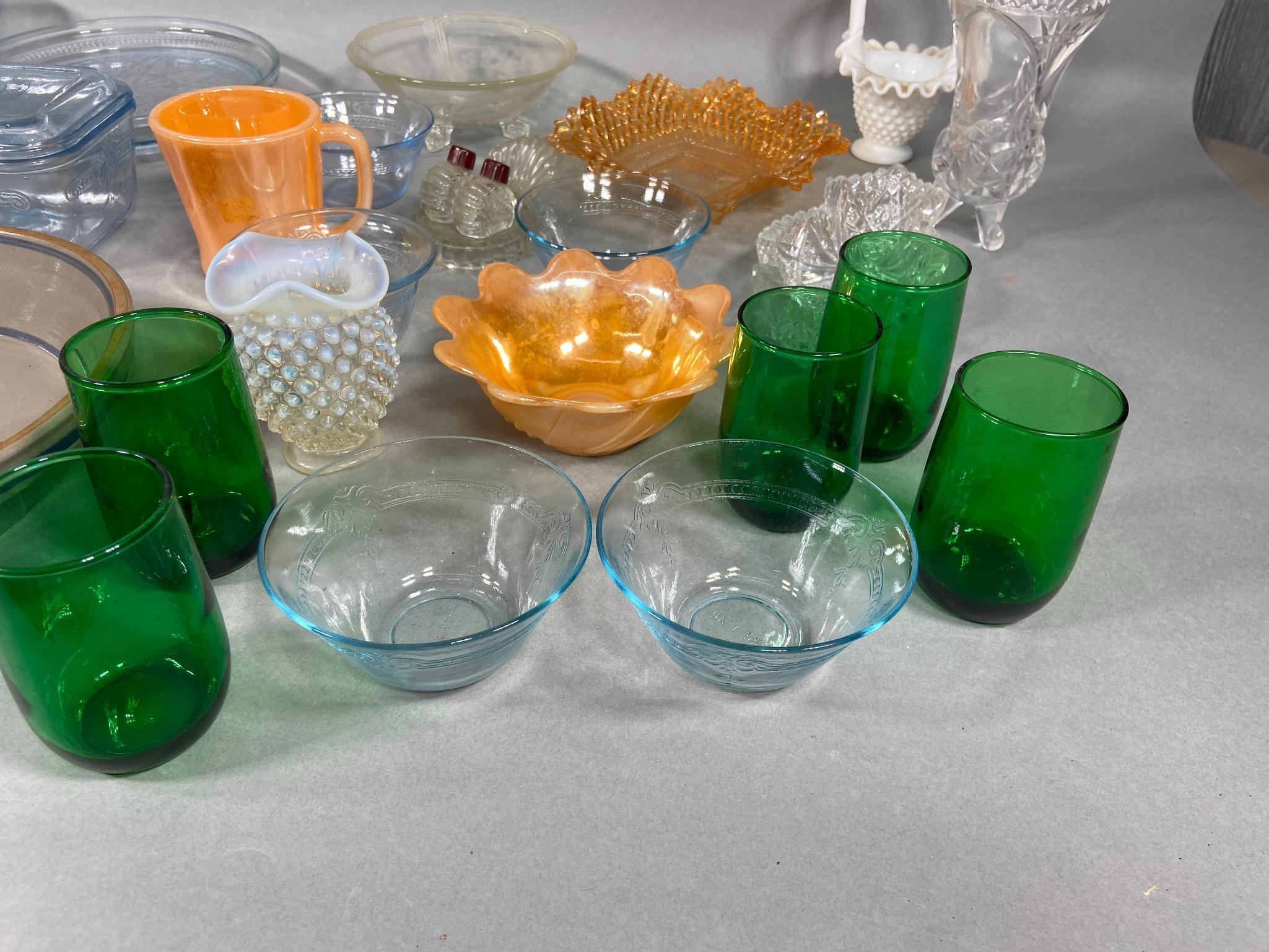 Lot of Glassware including Plates, Bowls, Cups and More