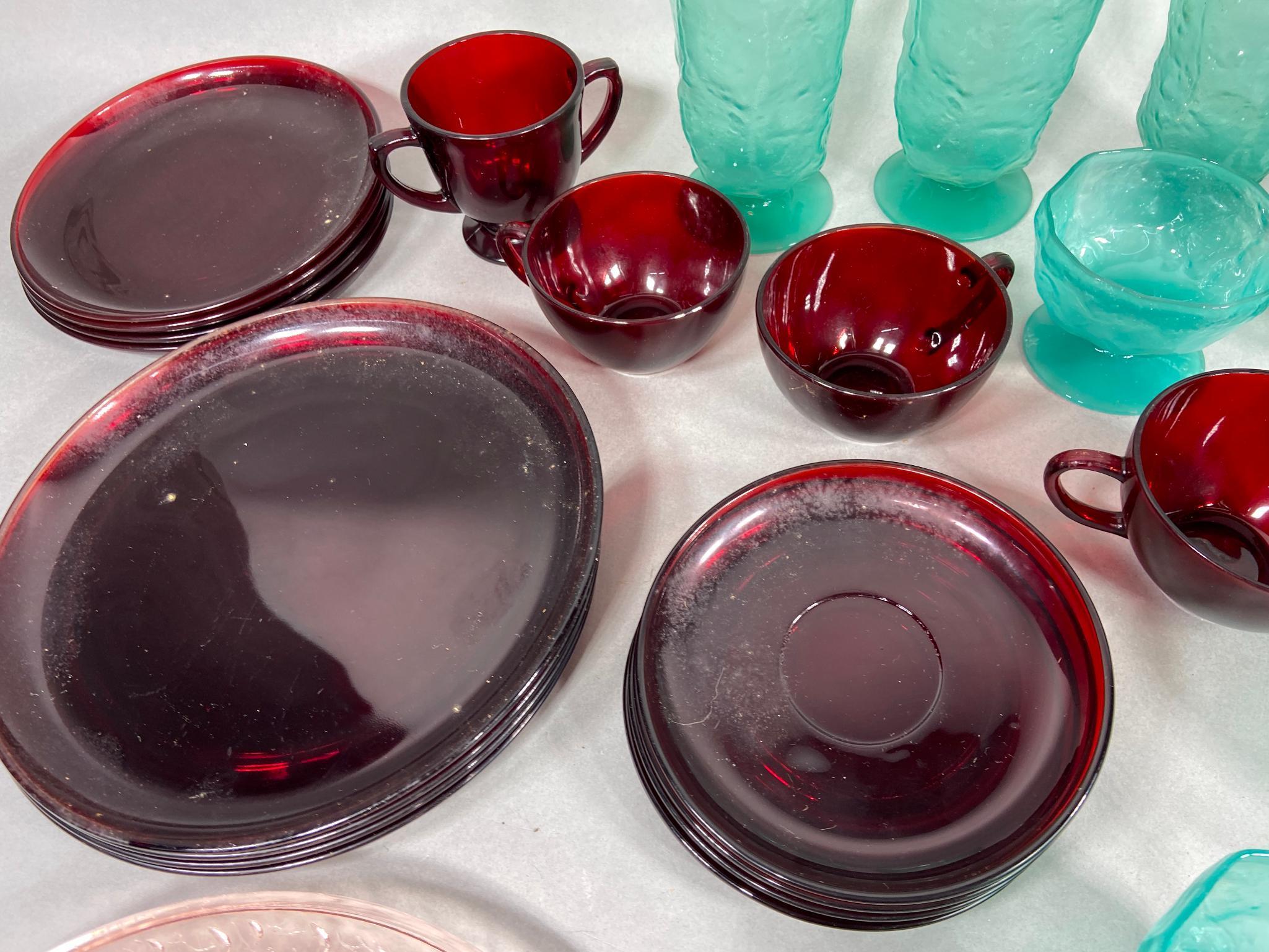 Lot of Glassware including Plates, Bowls, Cups and More