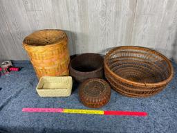 9 Vintage Wicker Baskets