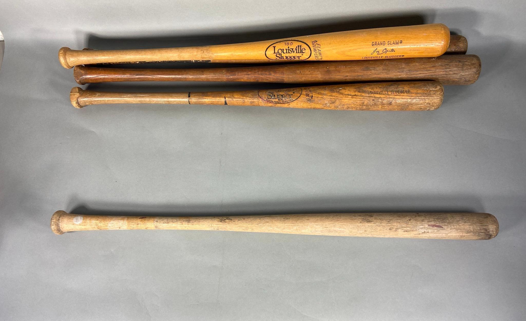 6 Vintage Baseball Bats including Louisville Slugger and More