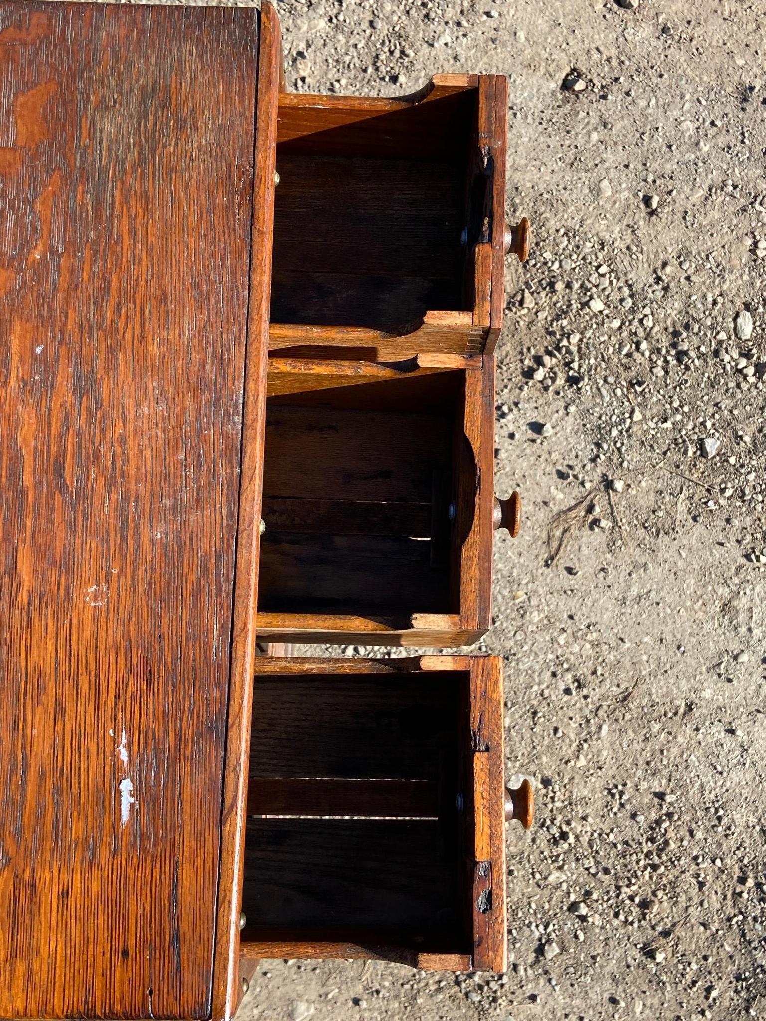 Unusual Antique Nine Drawer Medical Cabinet or Chest