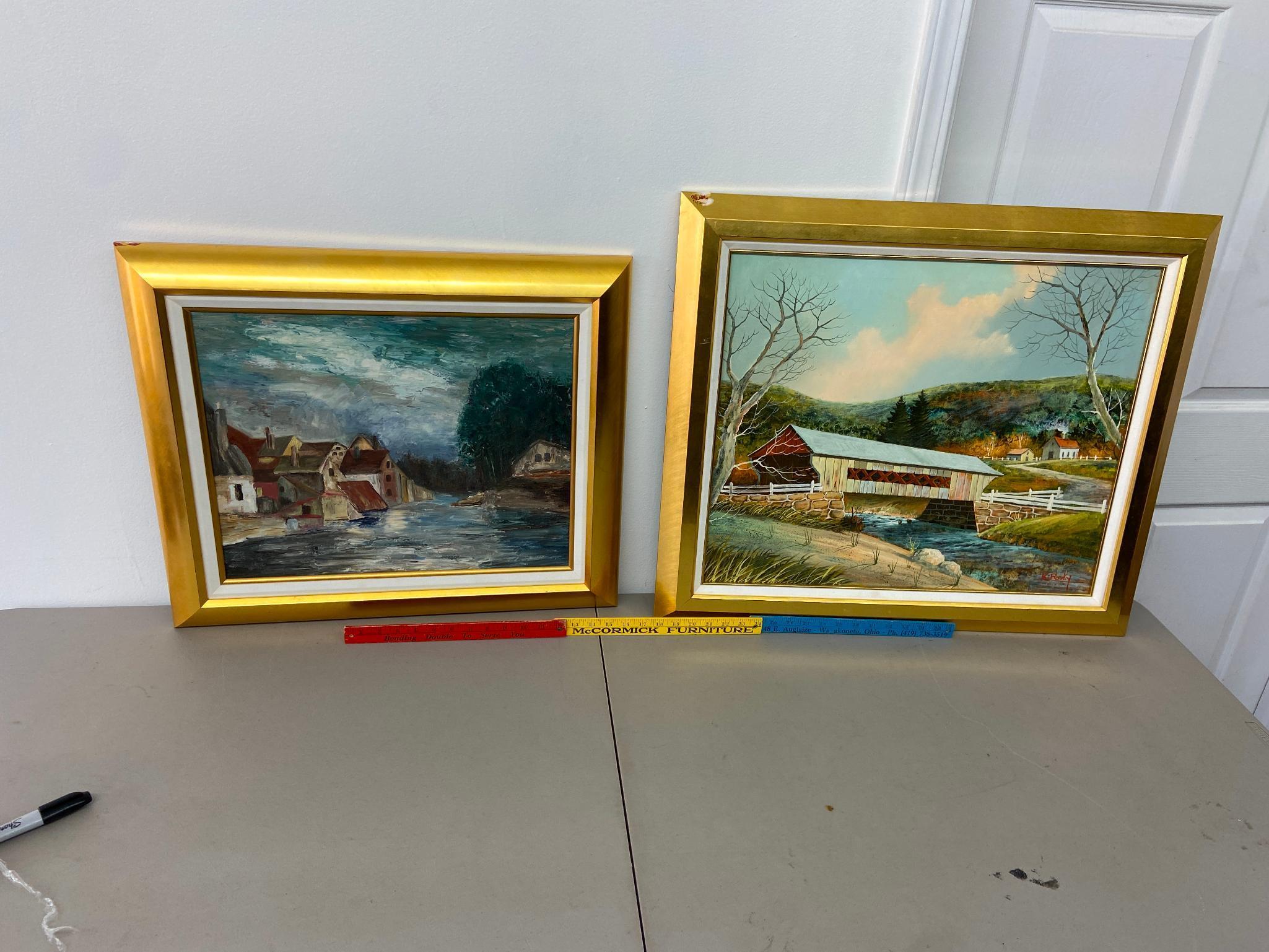 Group of Four Framed Paintings