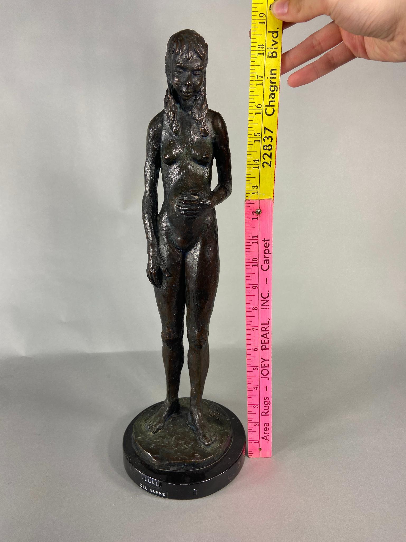 Vintage Zel Burke Bronze Lulu Statue