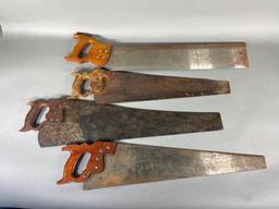 4 Vintage Hand Saws