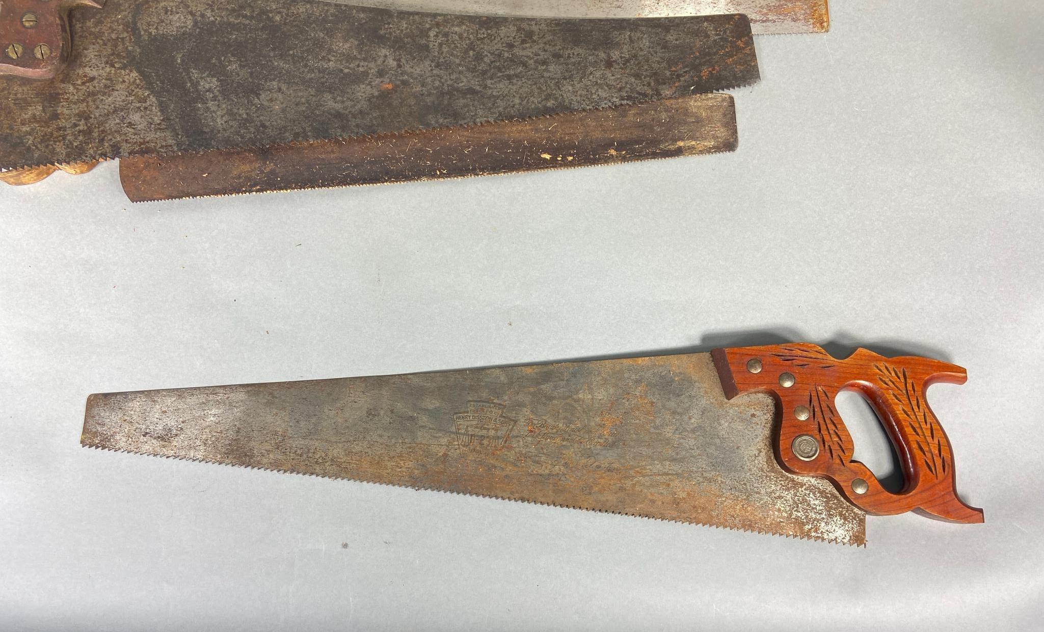 4 Vintage Hand Saws