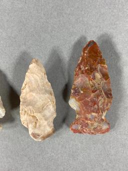 9 Vintage Native American Flint Knapped Arrowheads