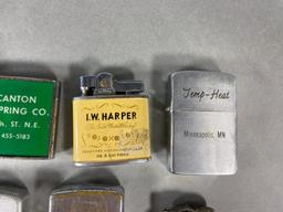 8 Vintage Lighters including Vulcan, Park and More