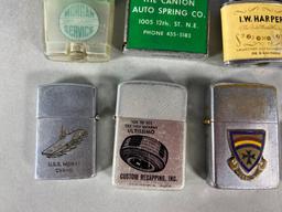 8 Vintage Lighters including Vulcan, Park and More