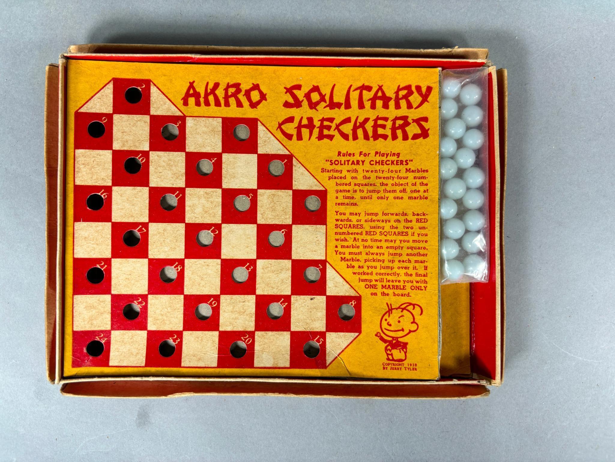 Antique Marbles - Early German, Swirls Plus Akro Checkers