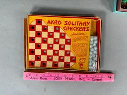 Antique Marbles - Early German, Swirls Plus Akro Checkers