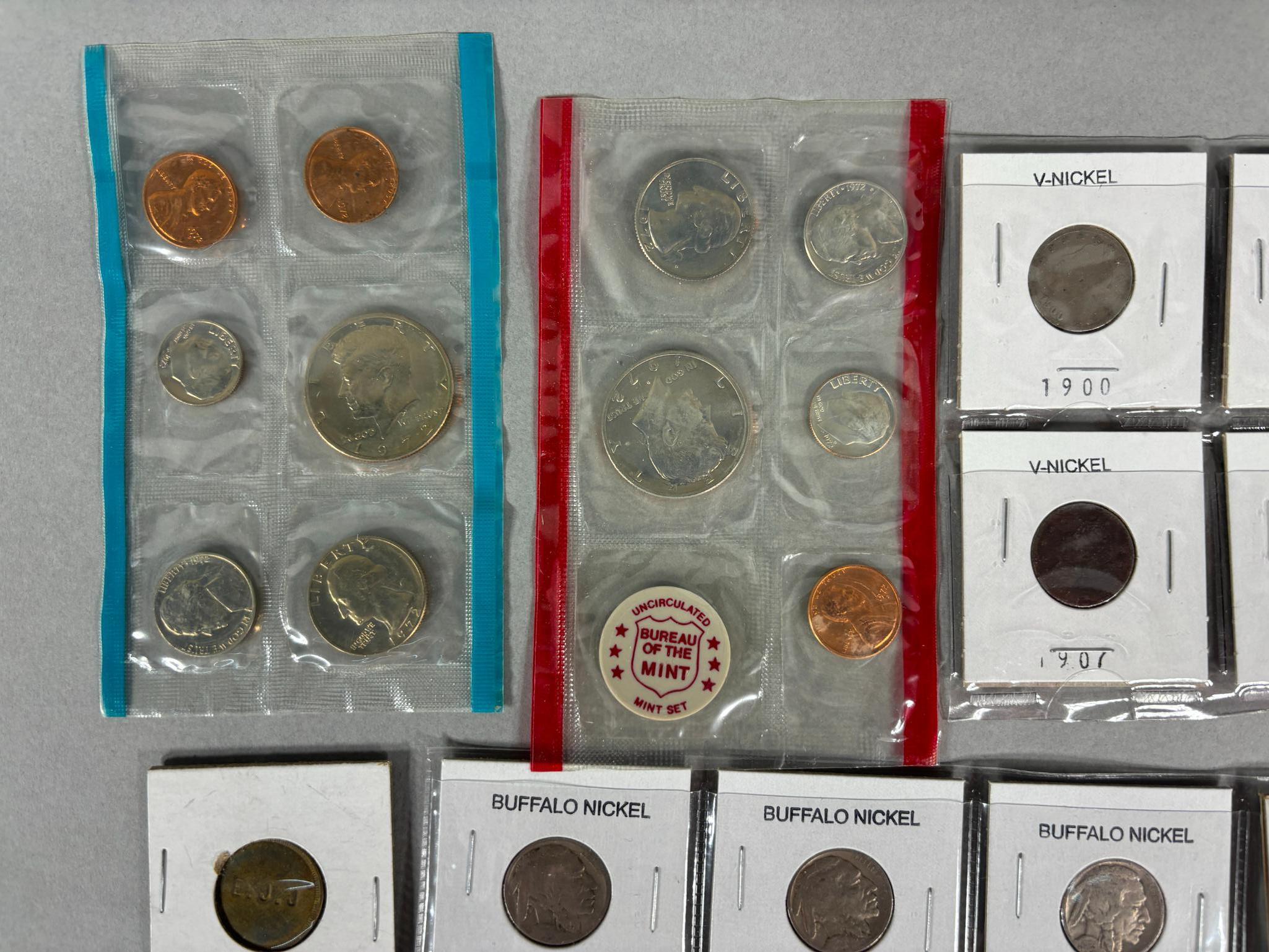 Large Lot of Assorted Coins, Mint Sets