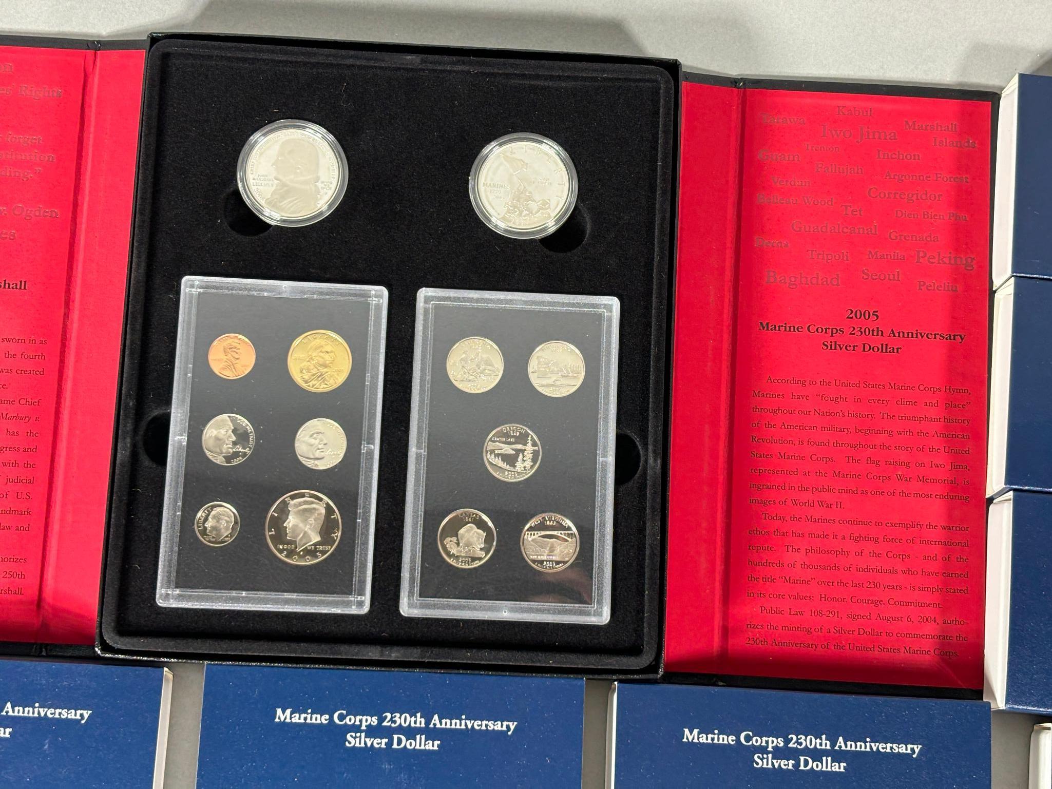 10 Mint Silver Dollar Coins + 2005 American Legacy Collection including Silver