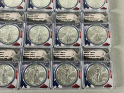 Group Lot of 20 Liberty Silver Dollar Coins ANACS Graded