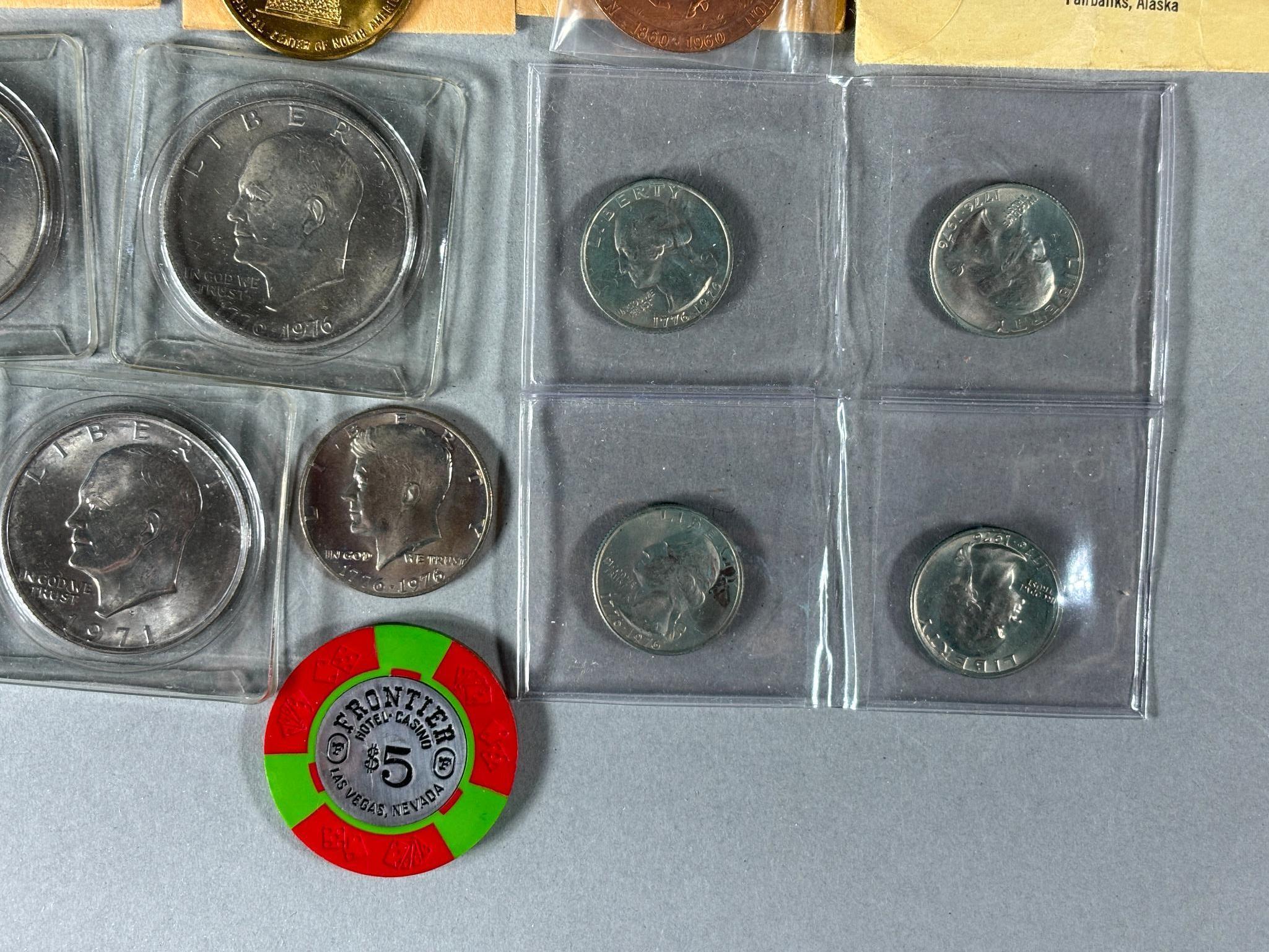 Group Lot of Assorted Coins and Tokens