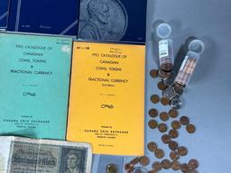 Large Lot Foreign and US Coins Banknotes and More