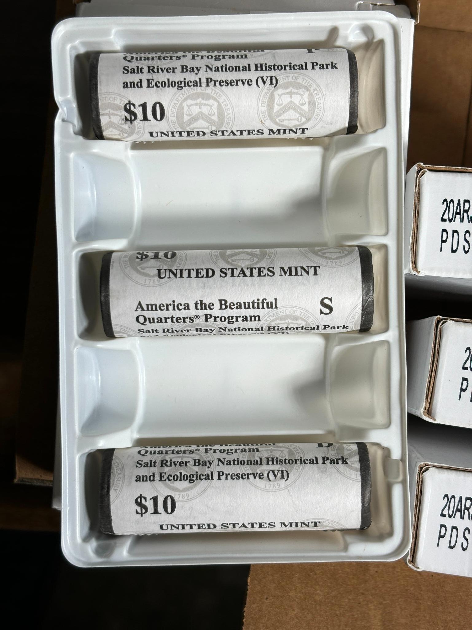 Lot of Uncirculated Sealed Mint Coin Rolls $90 Face Value Quarters