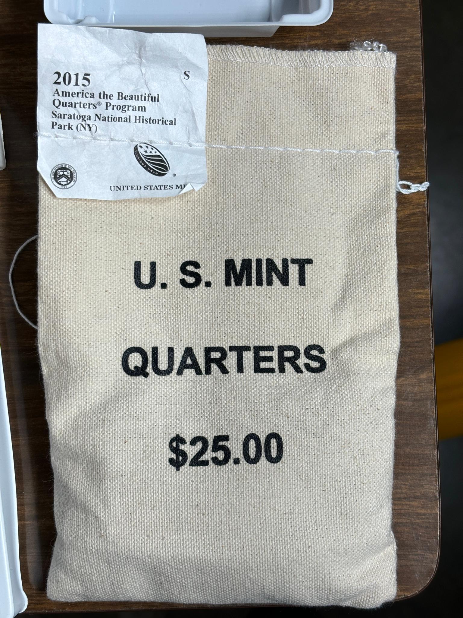 Huge Lot of Uncirculated Sealed Mint Coin Rolls $484 Face Value $1, 1/2 Dollar, Quarters, Nickels