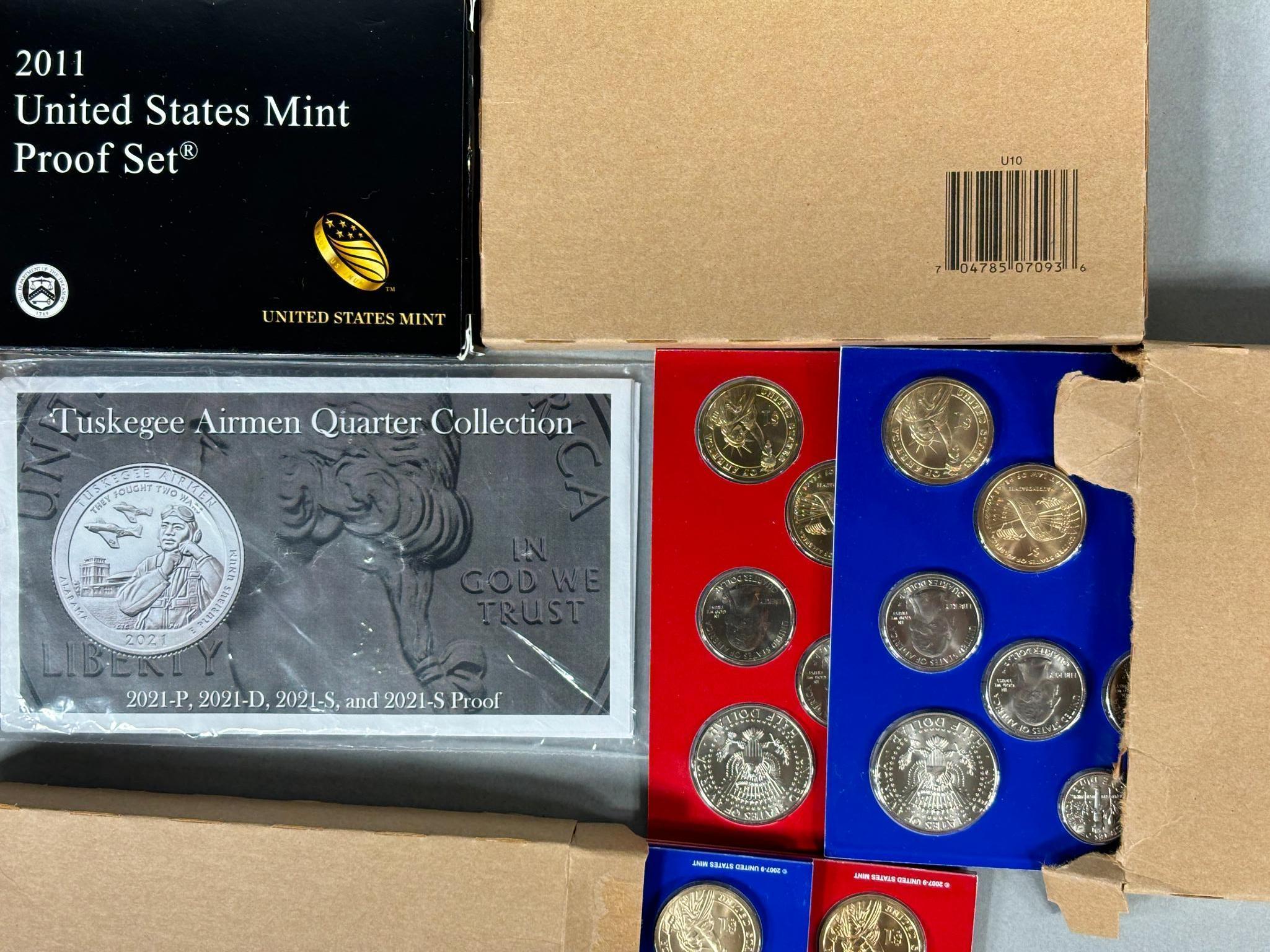 Group Lot of 13 US Mint Vintage Coin Proof Sets Etc