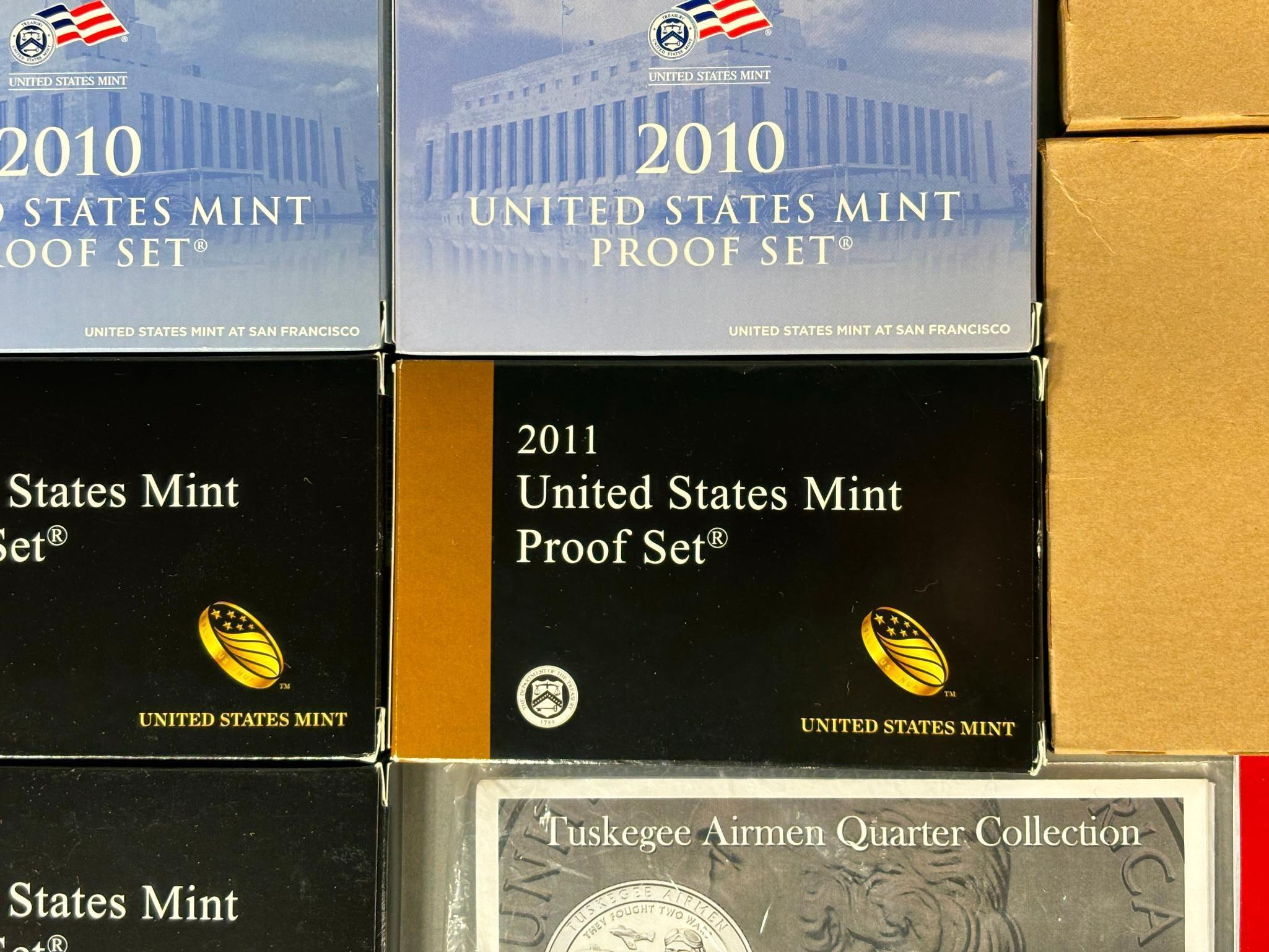 Group Lot of 13 US Mint Vintage Coin Proof Sets Etc