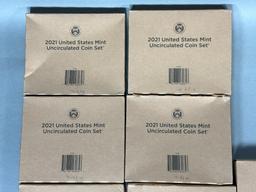 Group Lot of 12 US Mint Coin Sets 2021 Uncirculated