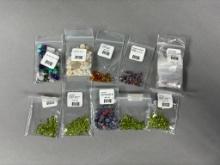 Large Lot Bagged Gemstones Peridot, Burma Ruby/Sapphire, Ametrine, Citrine, Opal etc