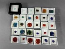 Large Lot of Paraiba + Murano Glass Cabochons