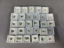 Large Group Lot of 29 Faceted Gemstones Prasiolite, Morganite, Beryl etc