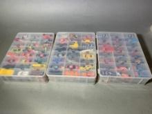 Three Double Sided Plastic Organizers Full of Collectible Cars