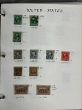 US Stamp Album including 1800s to 1900s