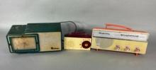 3 Vintage Radios Including 1957 Bulova Model 100, Emerson Transistor Vest Pocket Radio and More