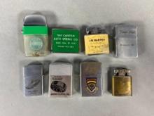 8 Vintage Lighters including Vulcan, Park and More