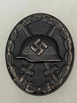 WWII NAZI GERMAN BLACK WOUND BADGE EH 126 -E HAHN