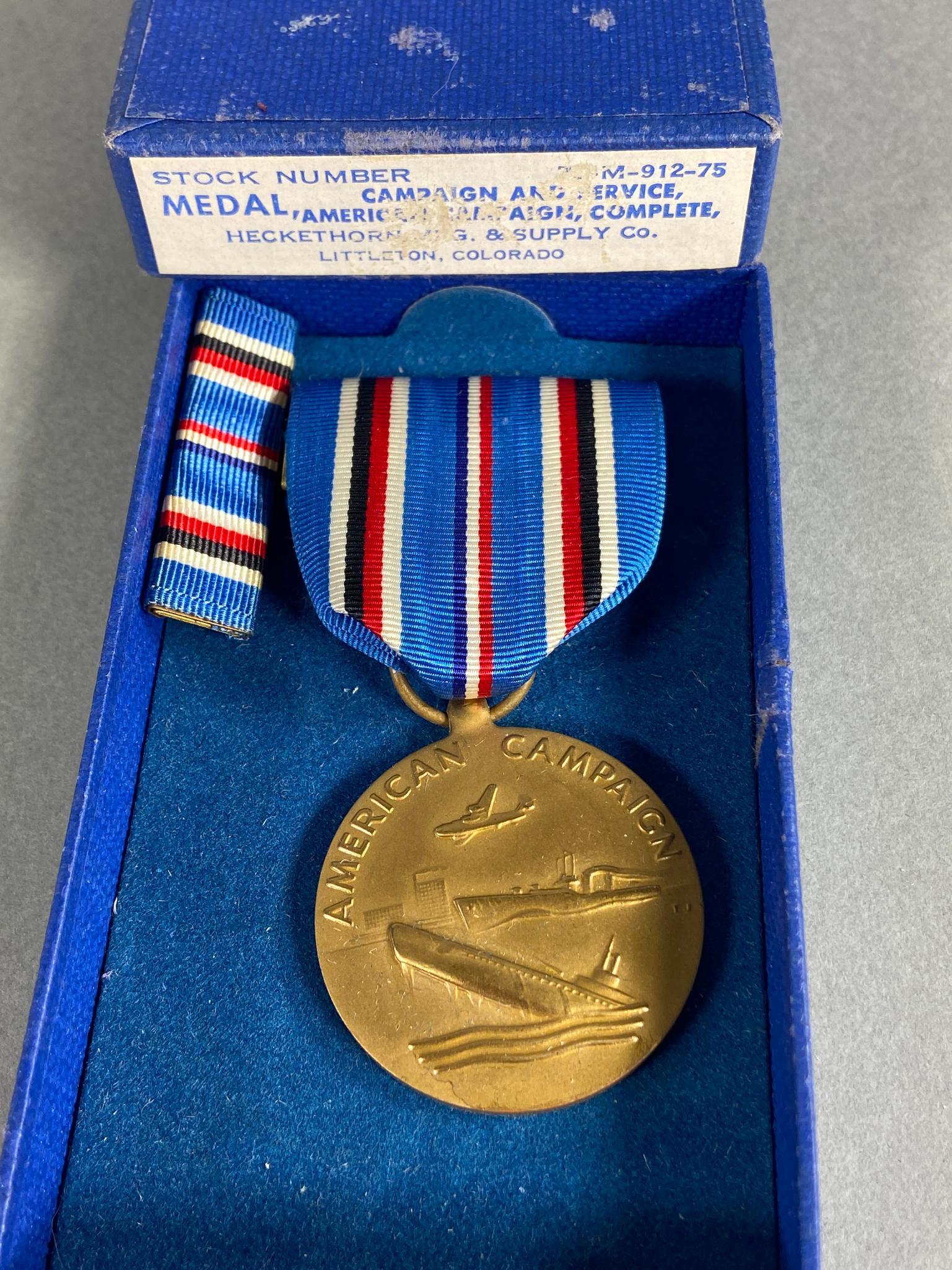 WWII U.S. MEDAL LOT CAMPAIGN VICTORY & OCCUPATION - ALL IN ORIGINAL BOXES